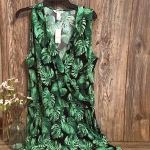 White House Blk Market Tropical Romper W/Pockets